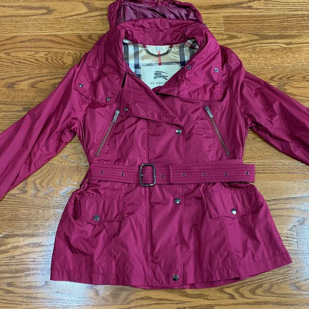 Burberry Burgundy Rain Trench